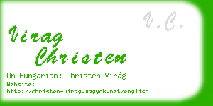 virag christen business card